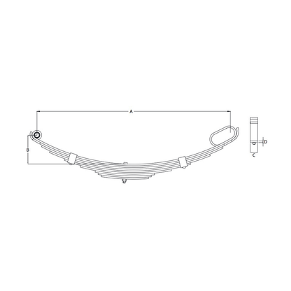 Rocker Roller Suspension Spring Only 60 x 6mm Painted
